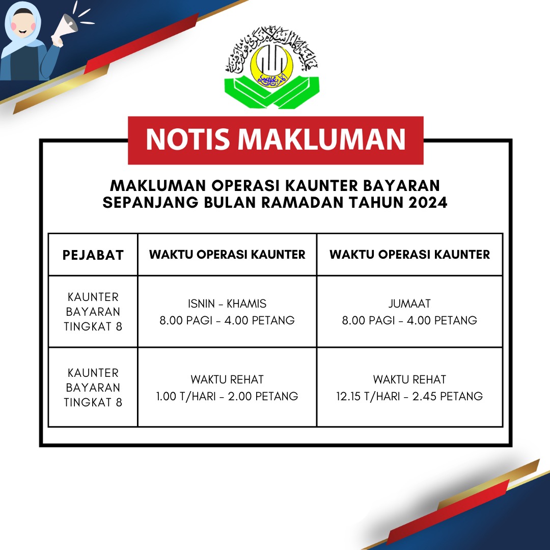 Makluman Waktu Operasi Kaunter Bayaran Bulan Ramadan V2